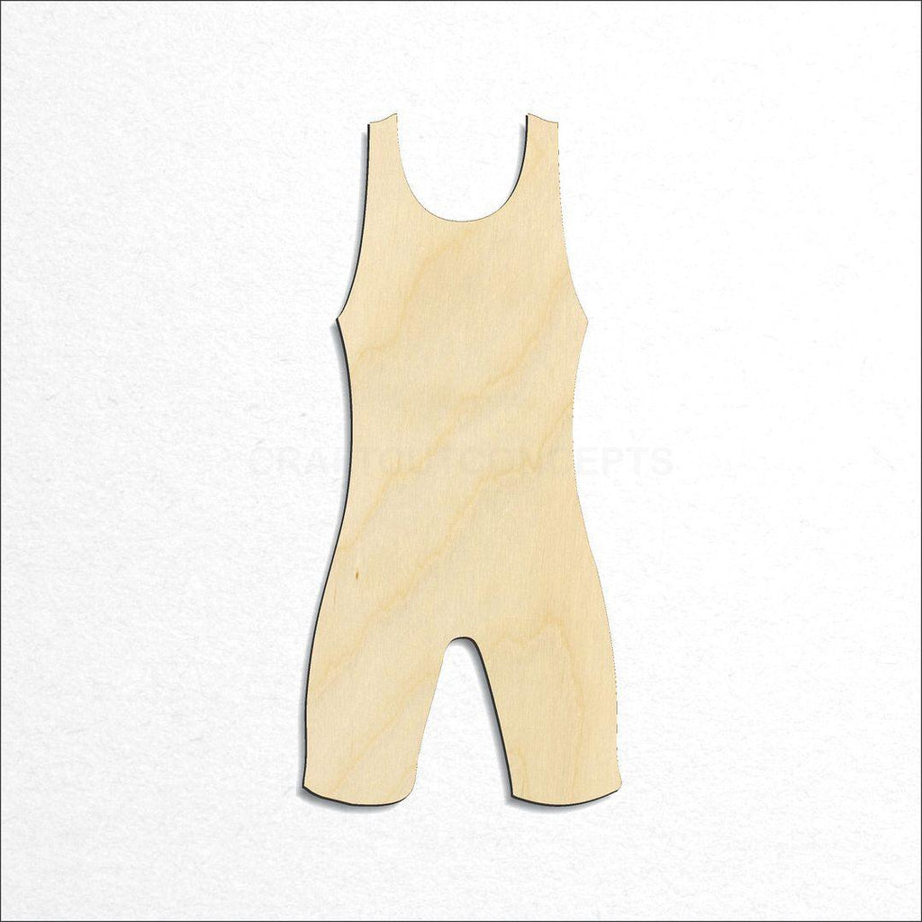 Wooden Wrestling Uniform craft shape available in sizes of 3 inch and up