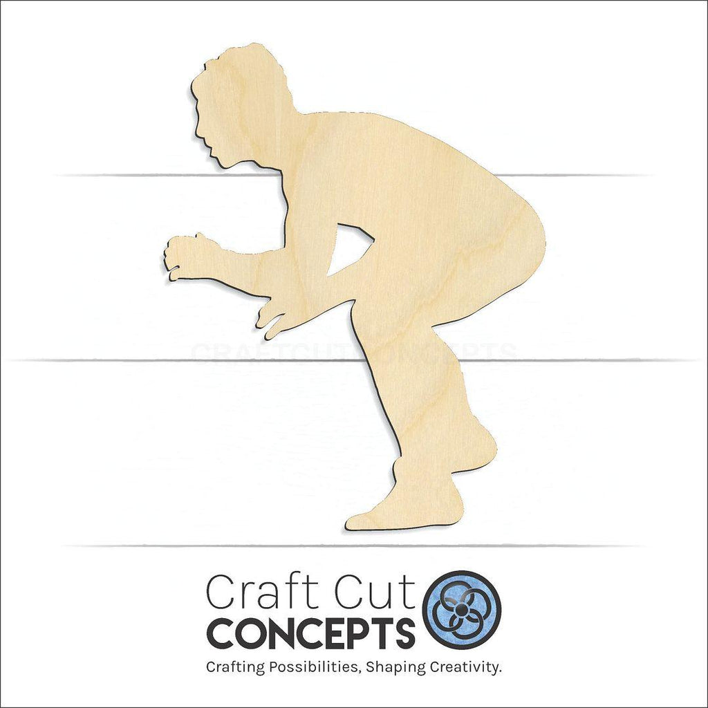 Craft Cut Concepts Logo under a wood Wrestling Pose Right craft shape and blank