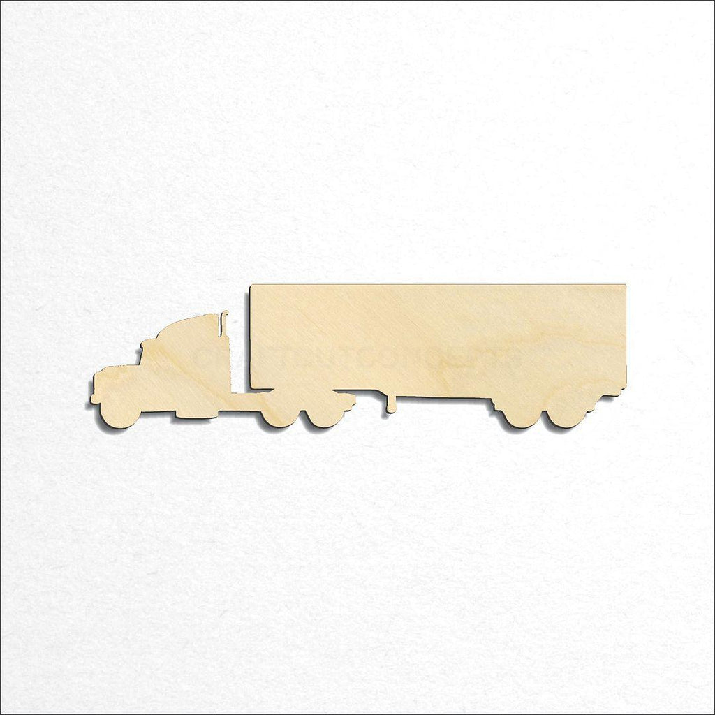 Wooden Semi Truck with trailer craft shape available in sizes of 2 inch and up