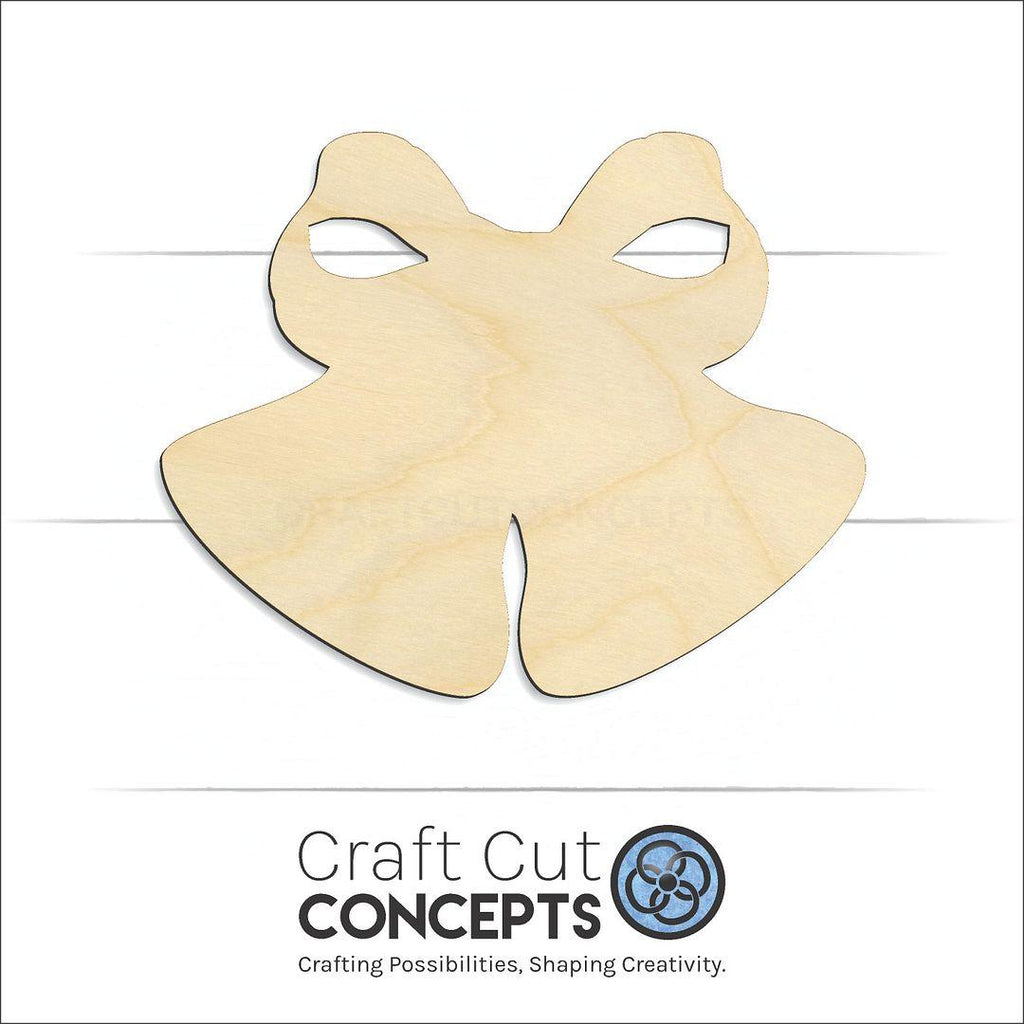 Craft Cut Concepts Logo under a wood Christmas Bells craft shape and blank