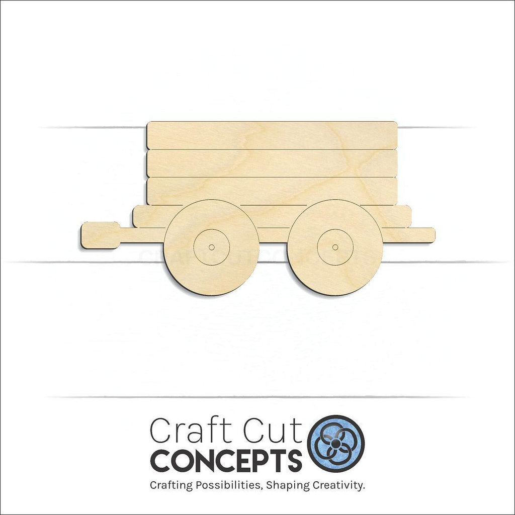 Craft Cut Concepts Logo under a wood Train craft shape and blank