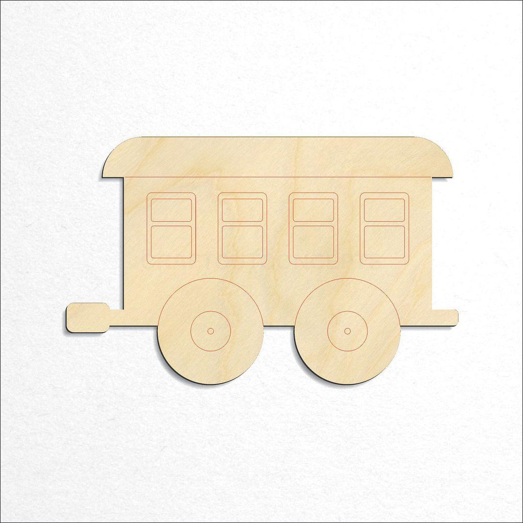 Wooden Toy Train Car craft shape available in sizes of 2 inch and up