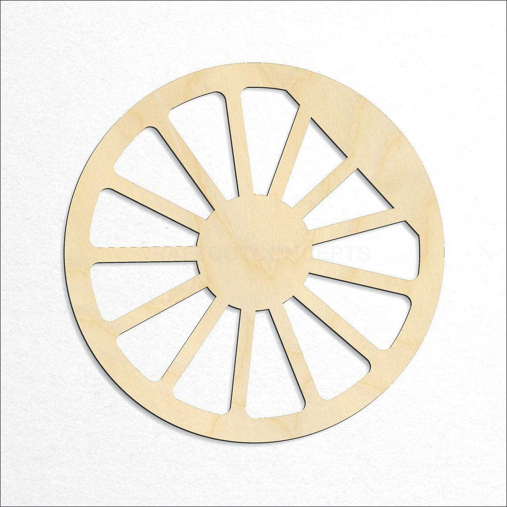 Wooden Locomotive Wheel craft shape available in sizes of 3 inch and up