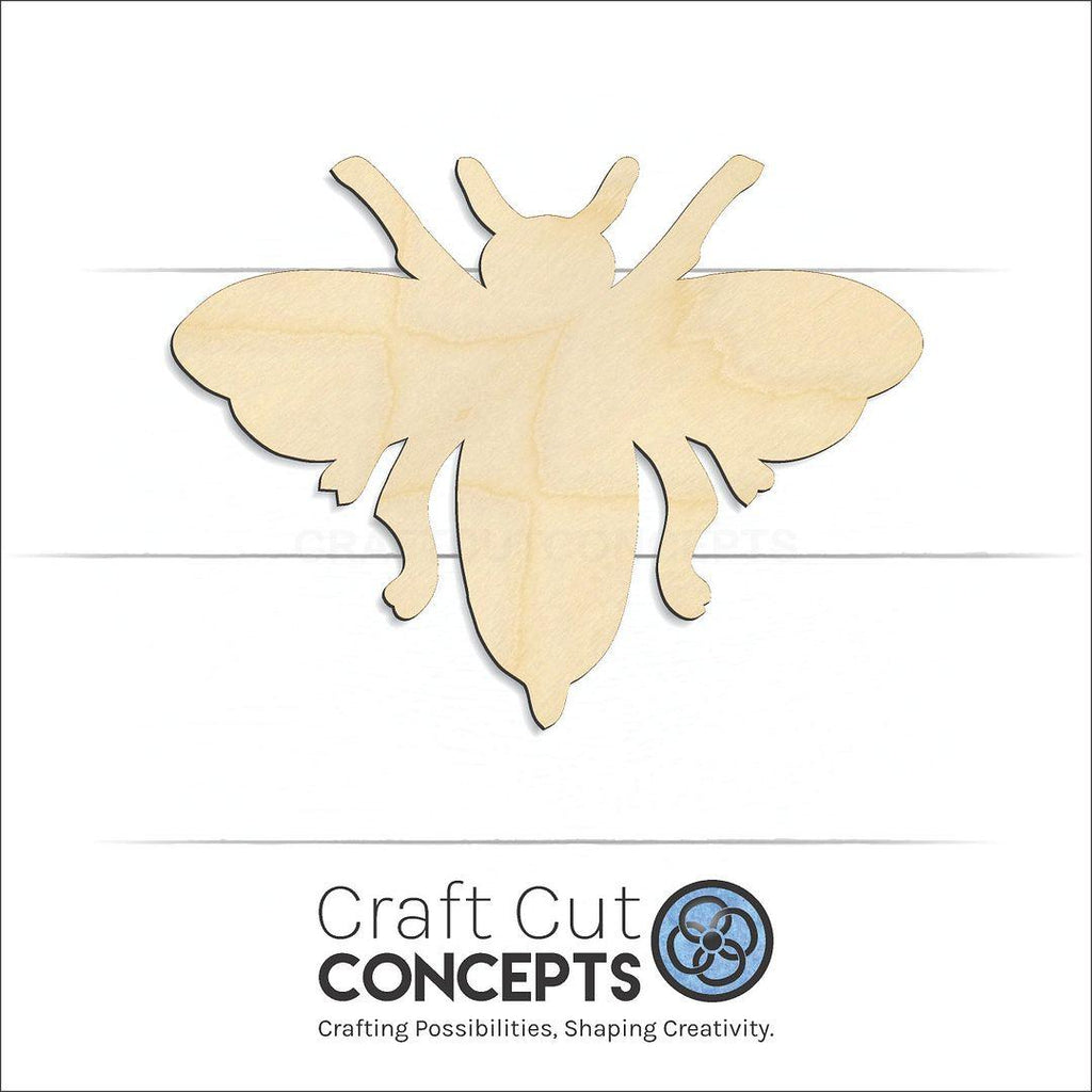 Craft Cut Concepts Logo under a wood Bee craft shape and blank