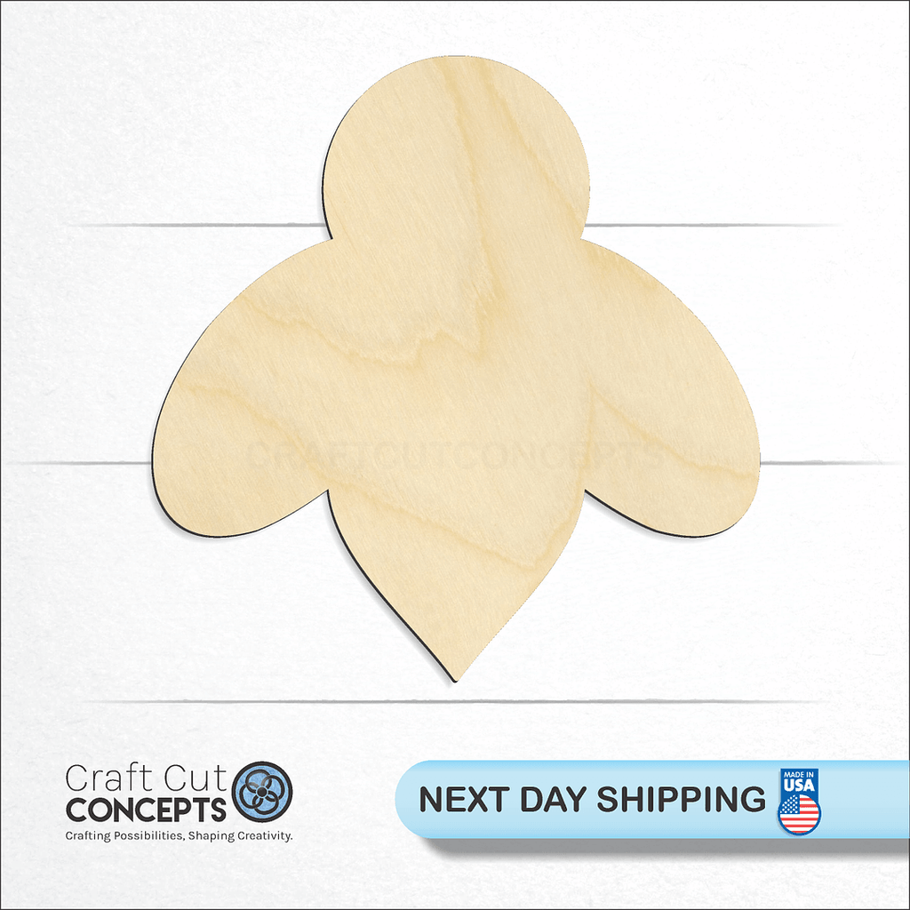 Craft Cut Concepts logo and next day shipping banner with an unfinished wood Bee craft shape and blank