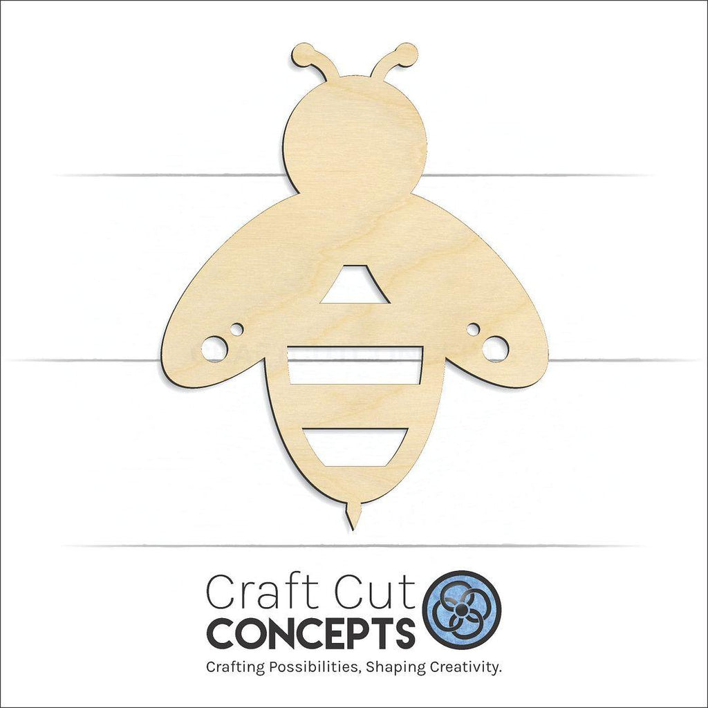 Craft Cut Concepts Logo under a wood Bee craft shape and blank