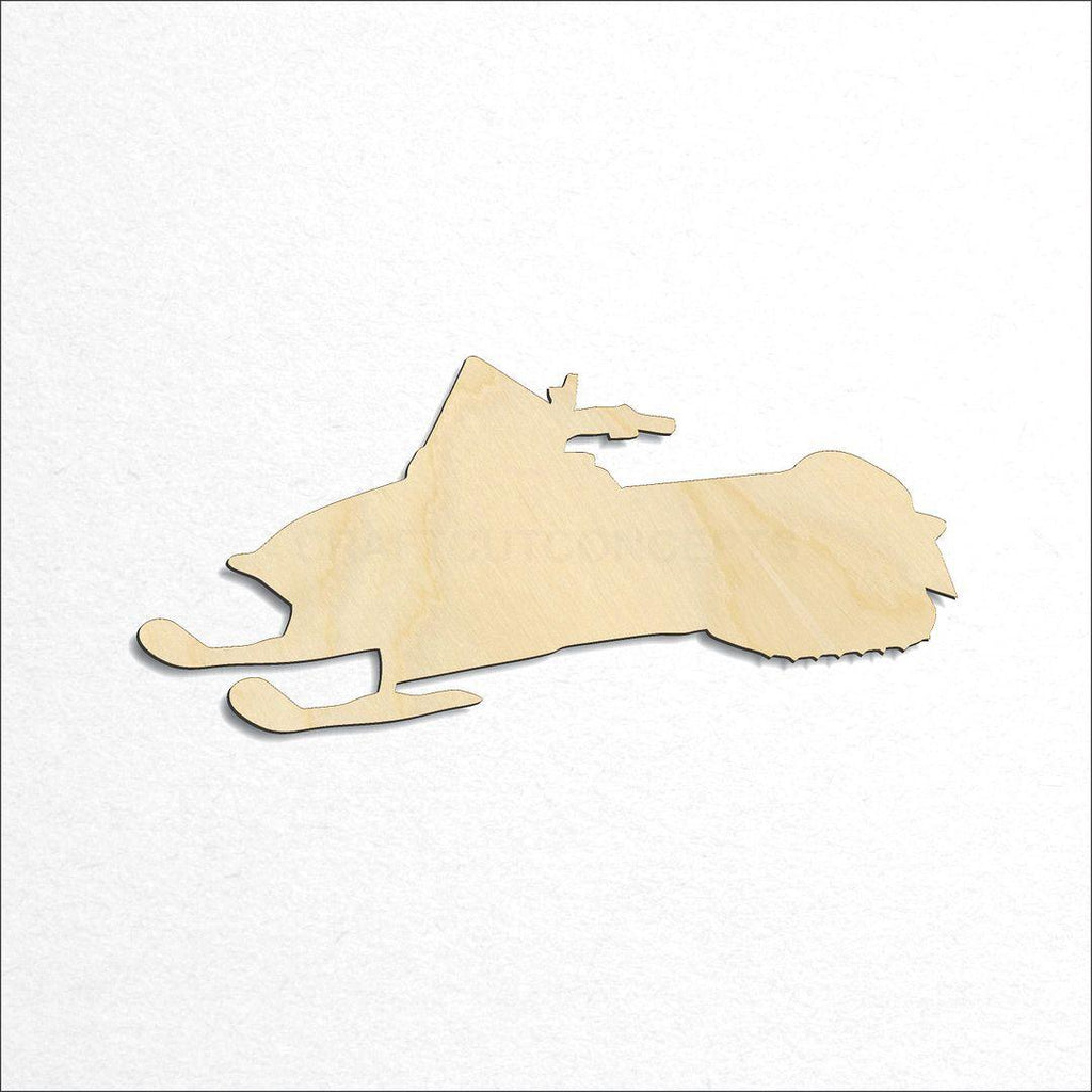 Wooden Snowmobile craft shape available in sizes of 2 inch and up