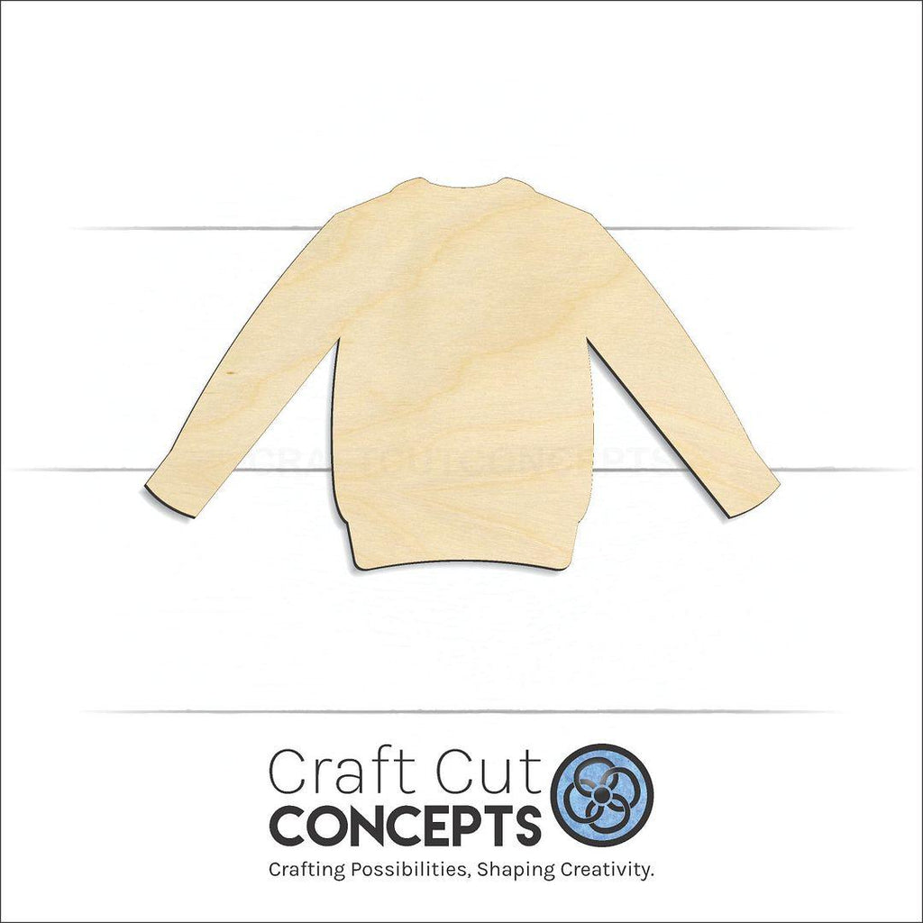 Craft Cut Concepts Logo under a wood Ugly Sweater craft shape and blank