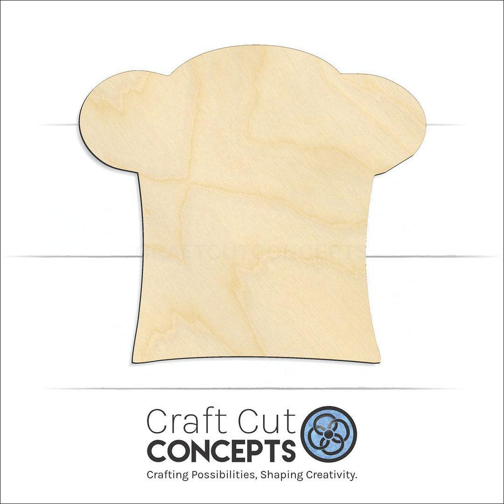 Craft Cut Concepts Logo under a wood Chef's Hat craft shape and blank