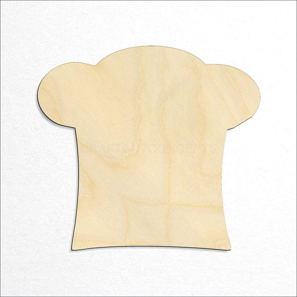 Wooden Chef's Hat craft shape available in sizes of 1 inch and up