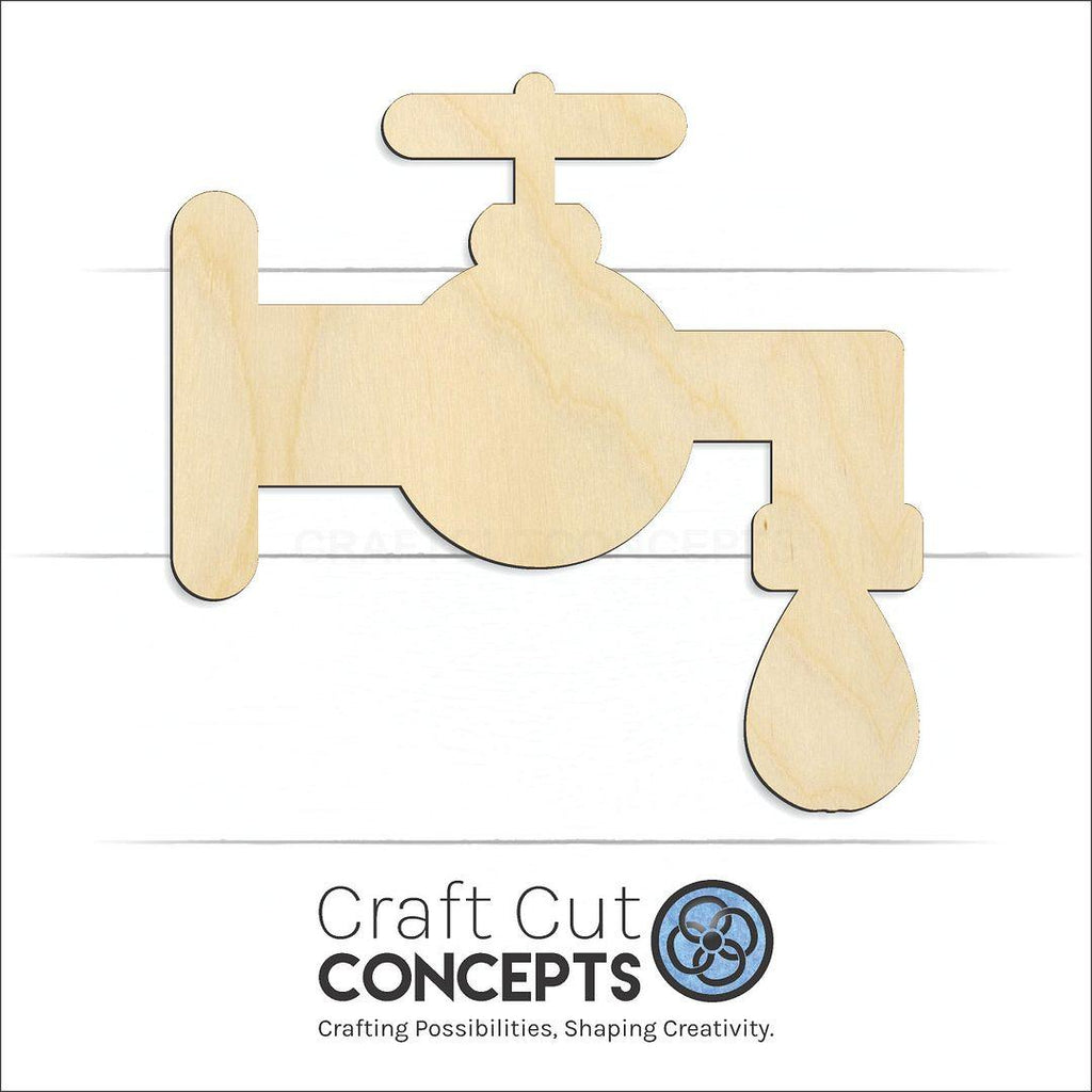 Craft Cut Concepts Logo under a wood Water Spout craft shape and blank