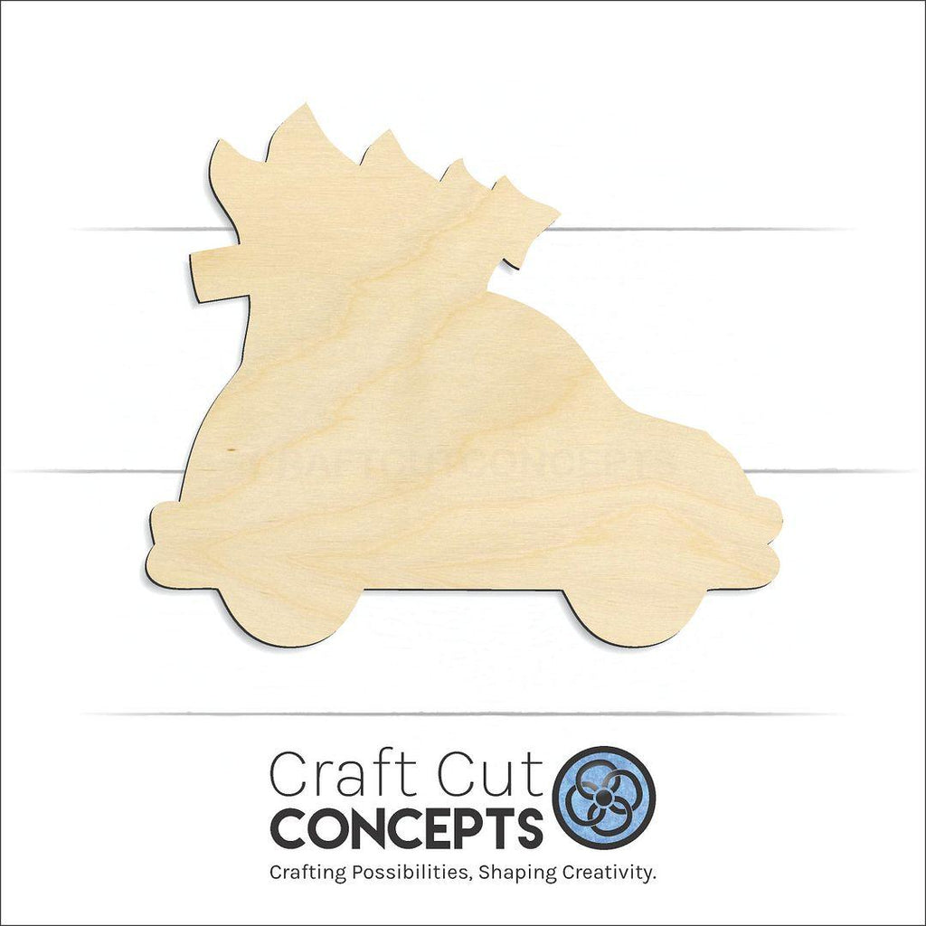 Craft Cut Concepts Logo under a wood Christmas Tree Car craft shape and blank