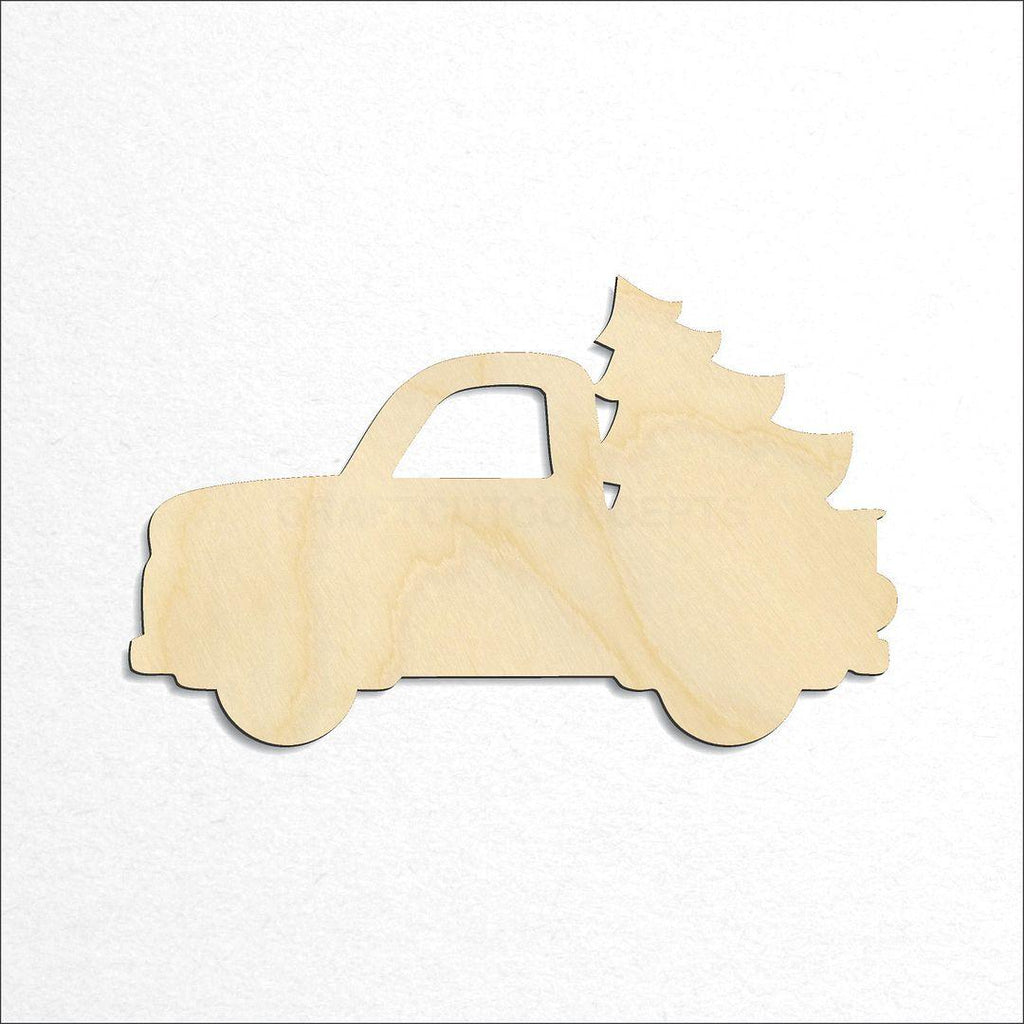 Wooden Truck with Tree & Window craft shape available in sizes of 2 inch and up