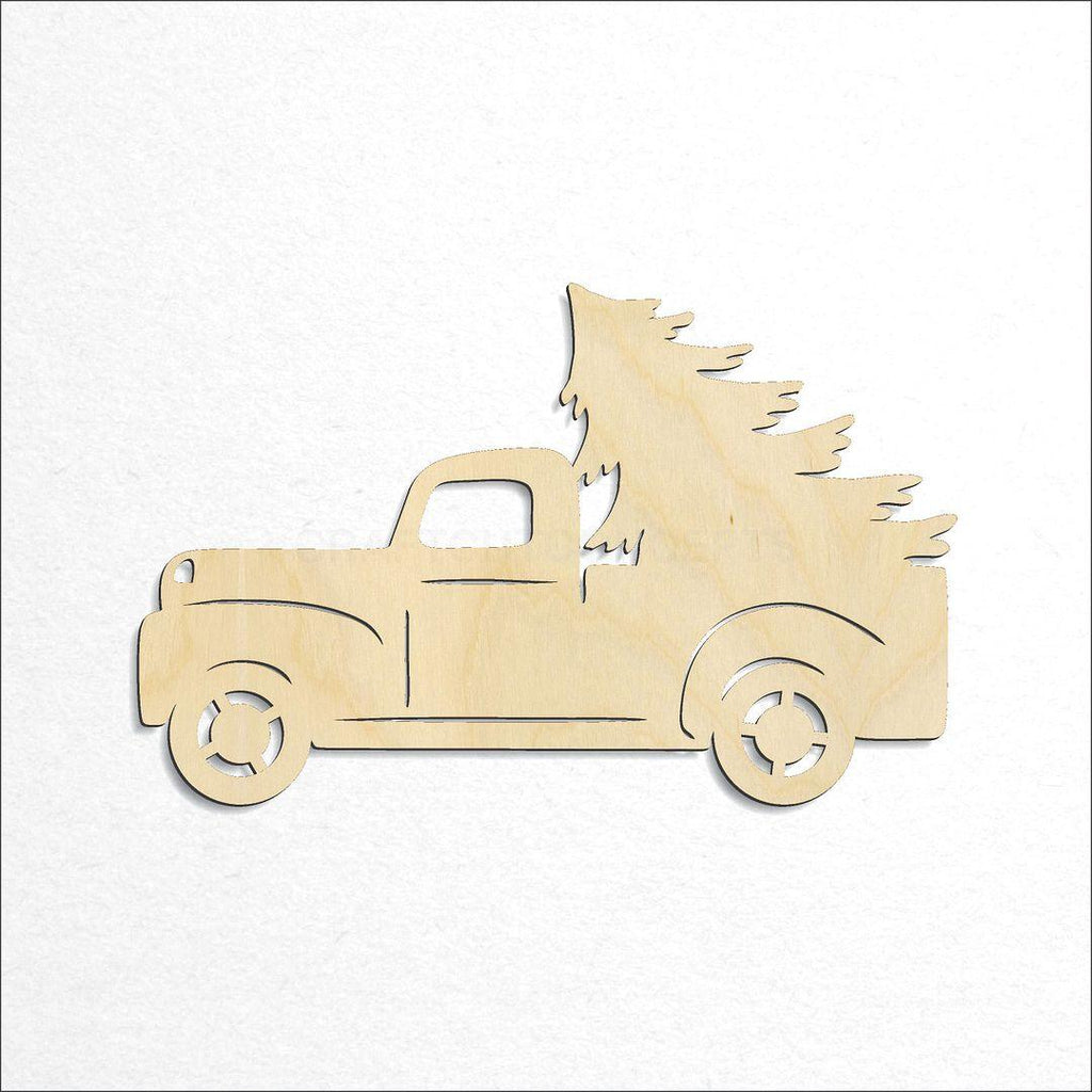 Wooden Truck with Tree & Window craft shape available in sizes of 4 inch and up