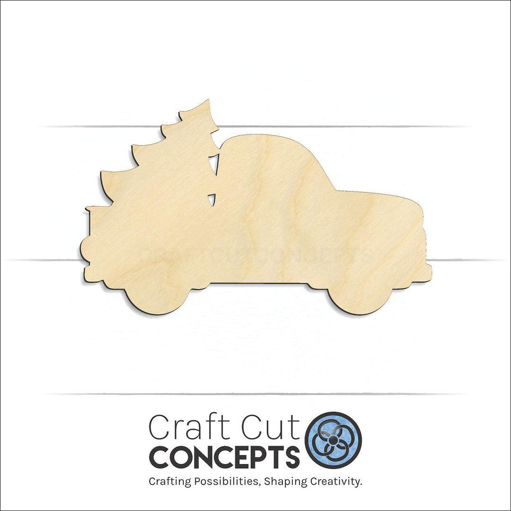 Craft Cut Concepts Logo under a wood Truck with Tree craft shape and blank