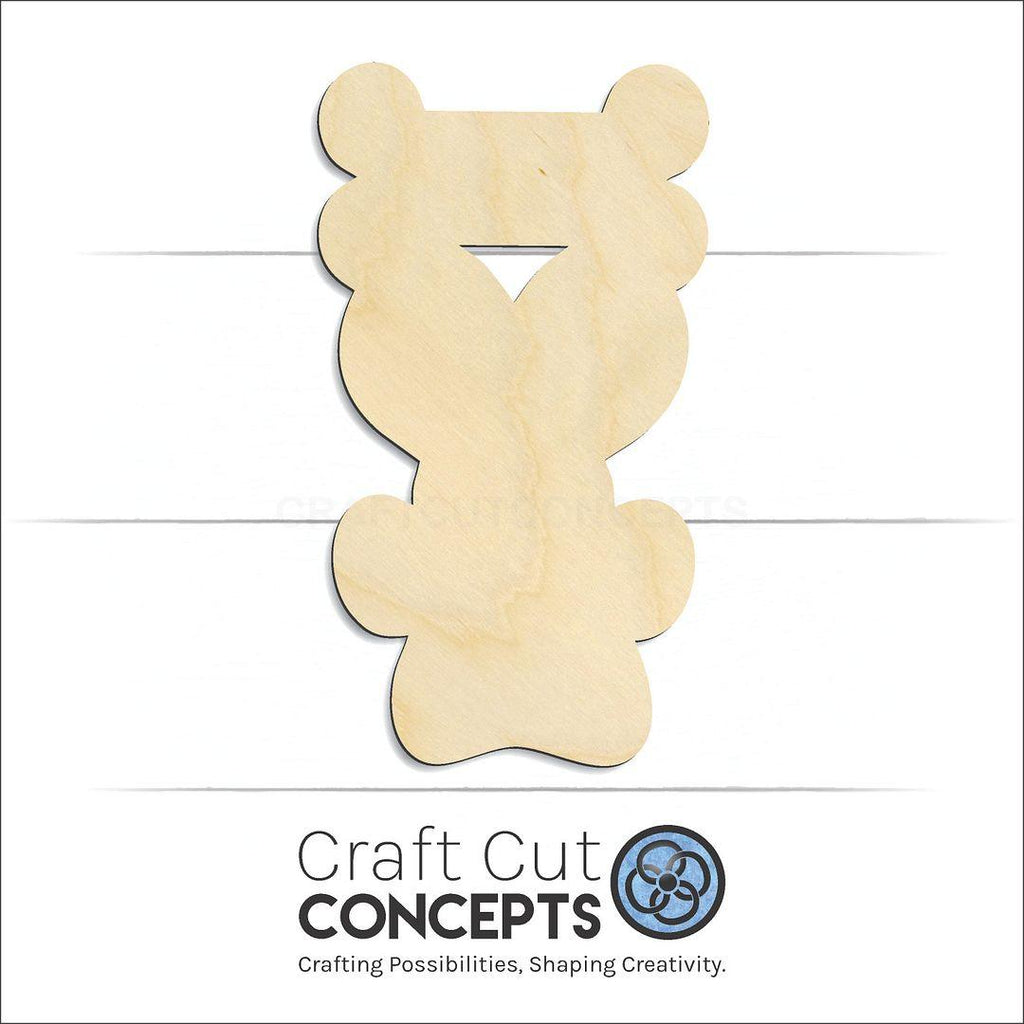 Craft Cut Concepts Logo under a wood Dog Bone Heart Paw Print craft shape and blank