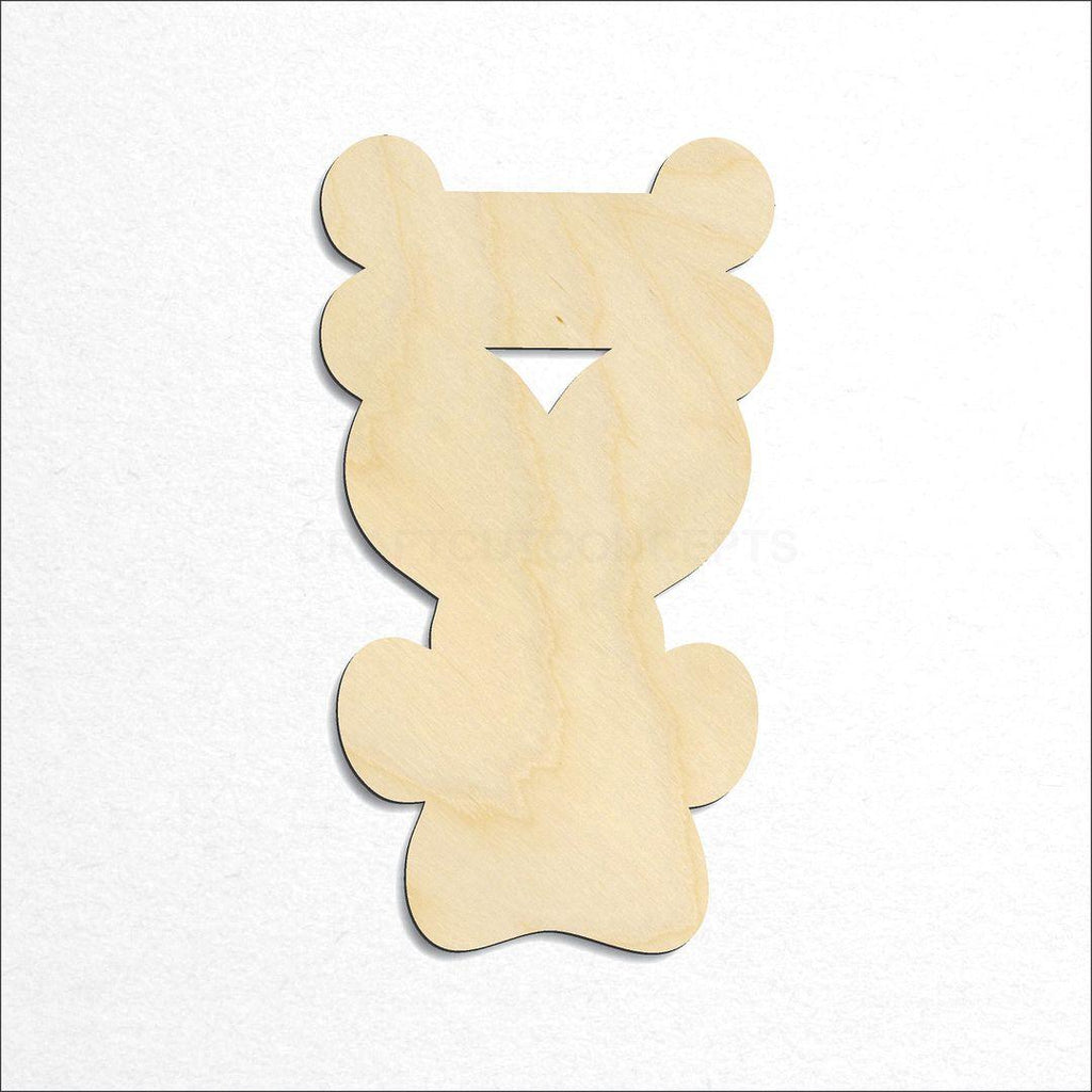 Wooden Dog Bone Heart Paw Print craft shape available in sizes of 1 inch and up