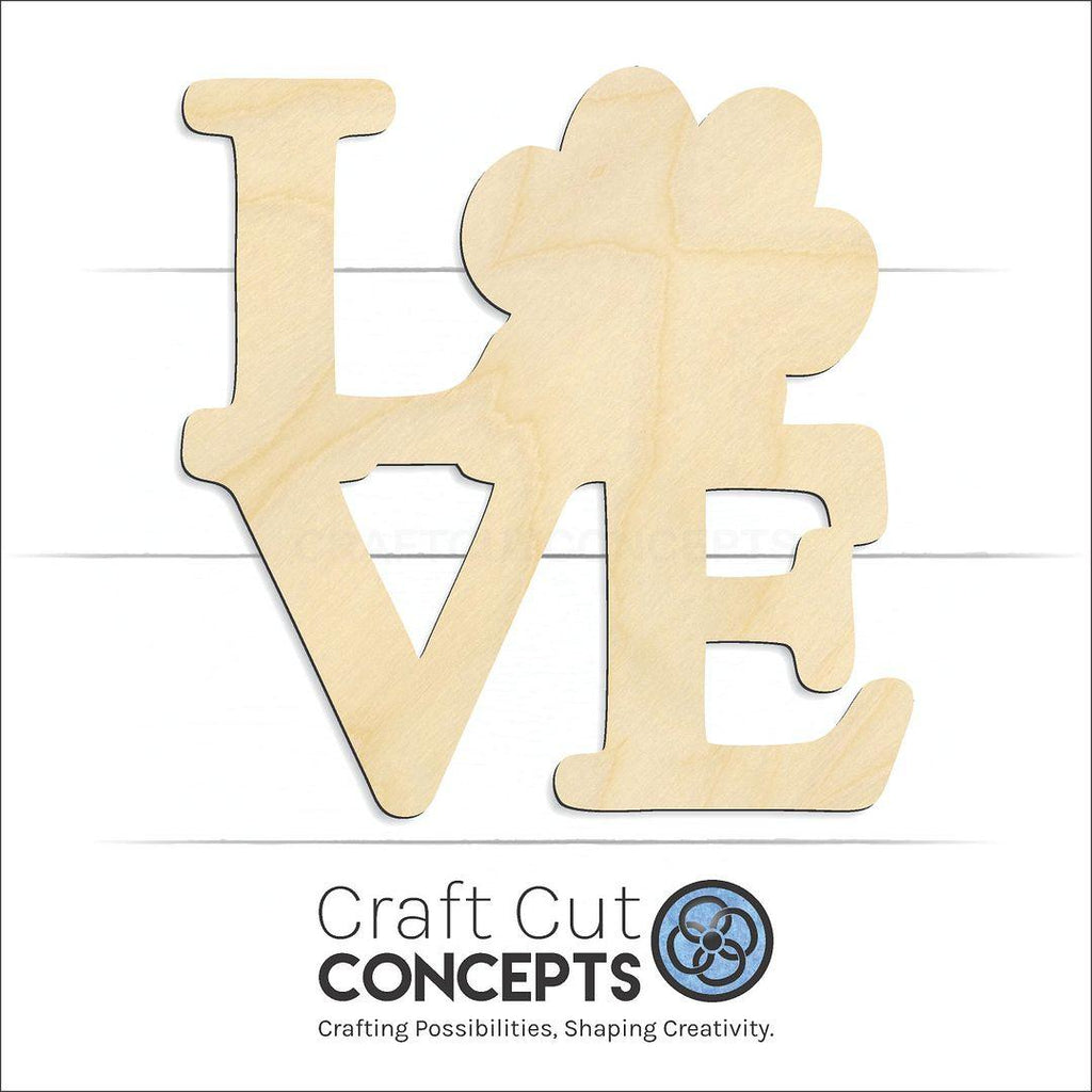 Craft Cut Concepts Logo under a wood Love Paw Print Script craft shape and blank