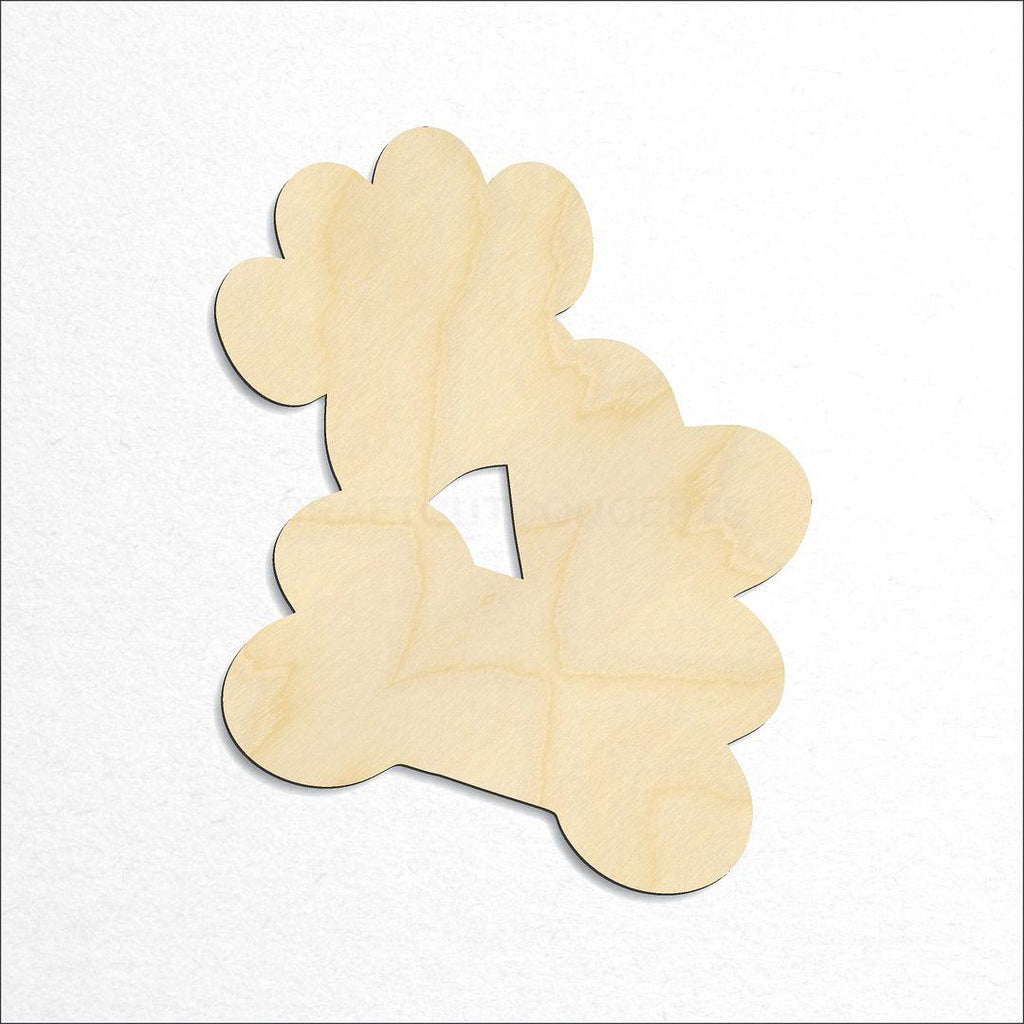 Wooden Dog Bone Paw Heart craft shape available in sizes of 1 inch and up