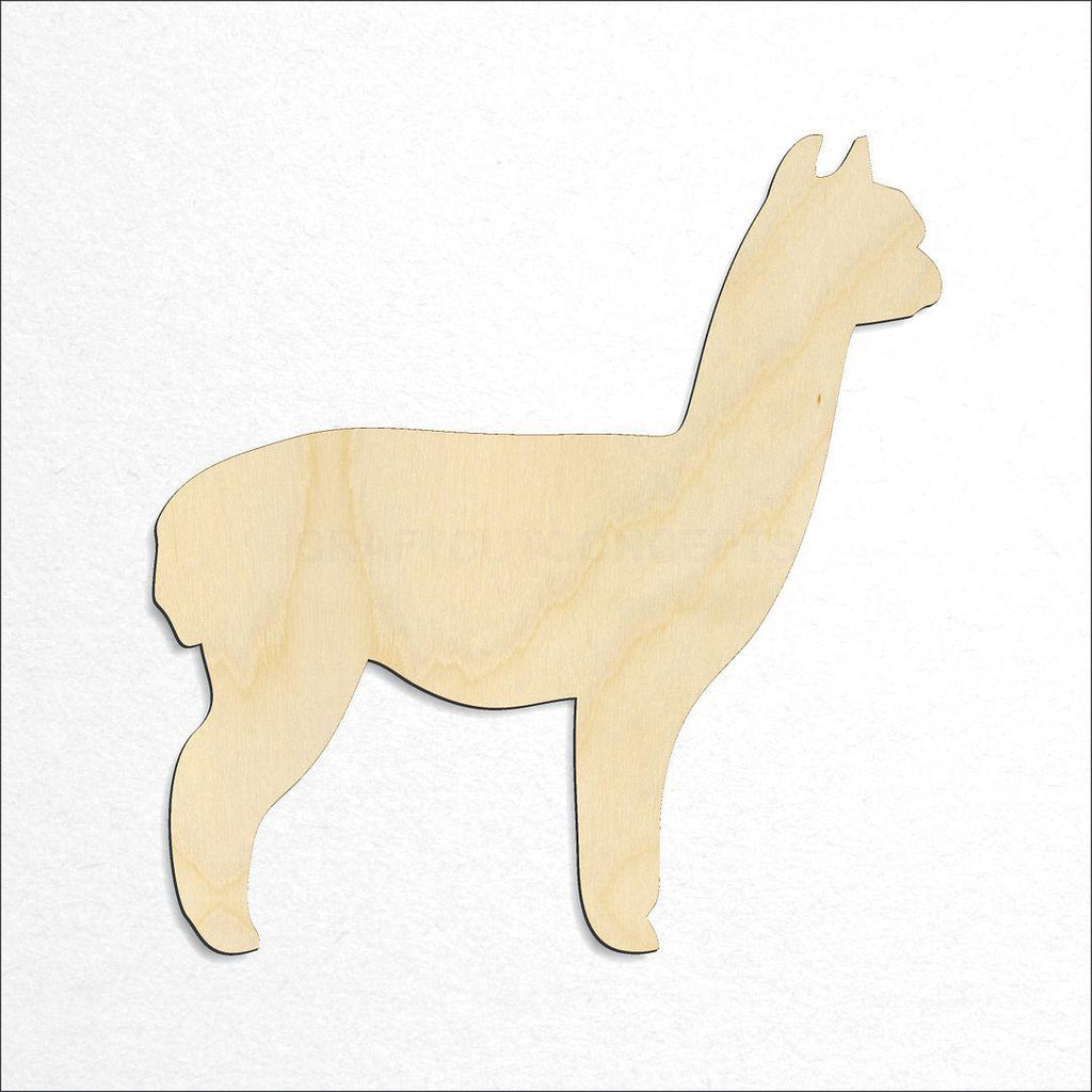 Wooden Alpaca craft shape available in sizes of 2 inch and up