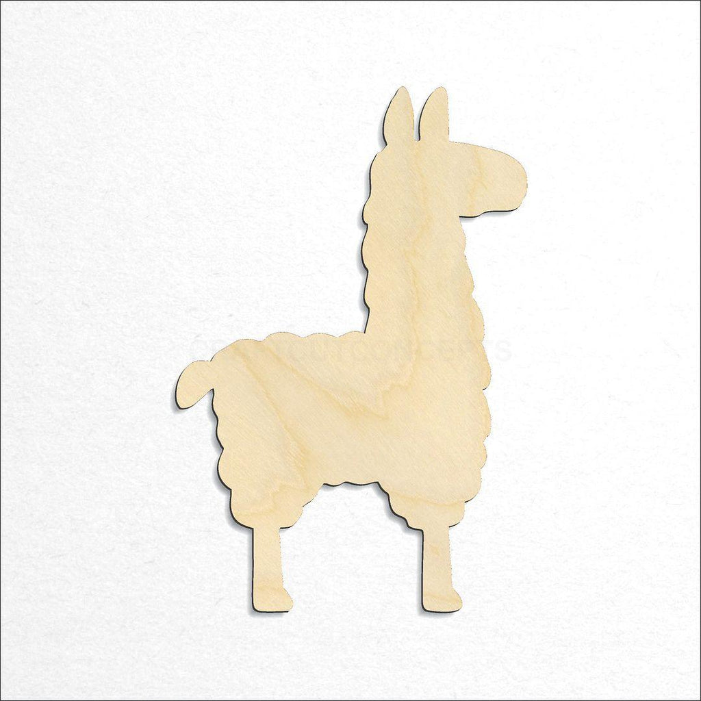 Wooden Alpaca craft shape available in sizes of 2 inch and up