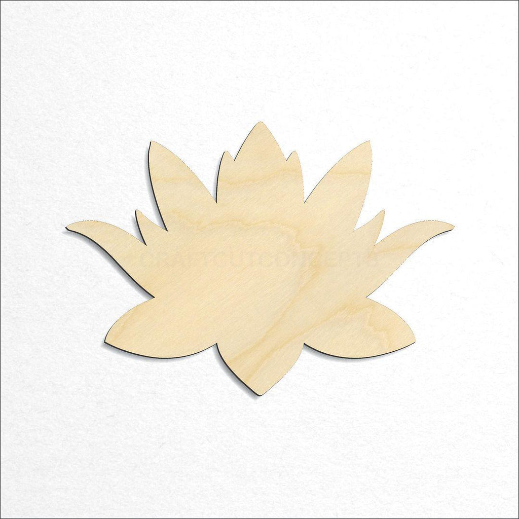Wooden Lotus Flower craft shape available in sizes of 2 inch and up