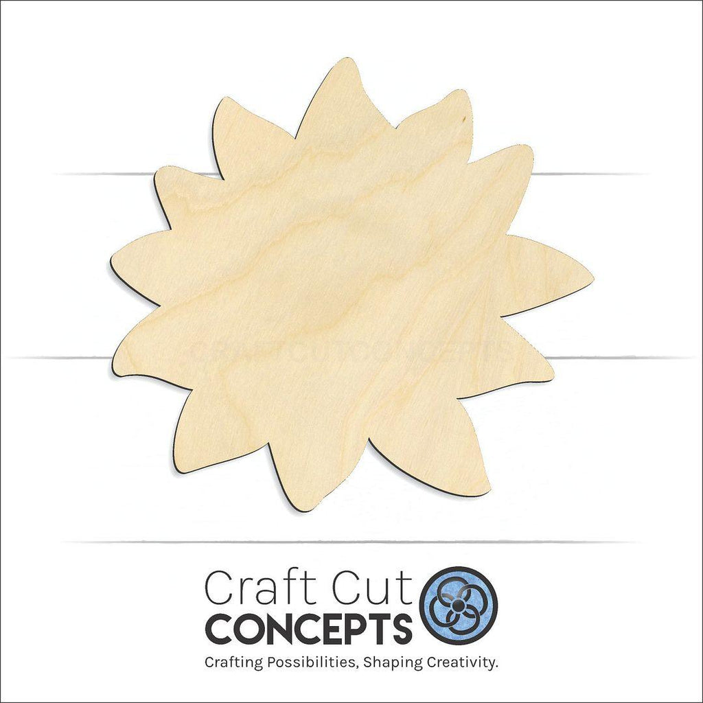 Craft Cut Concepts Logo under a wood Lotus Flower craft shape and blank