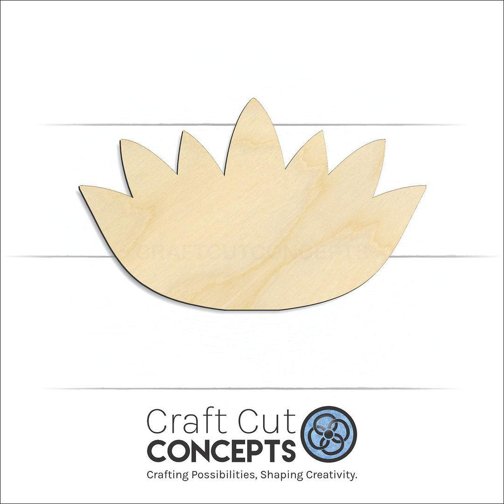 Craft Cut Concepts Logo under a wood Lotus Flower craft shape and blank