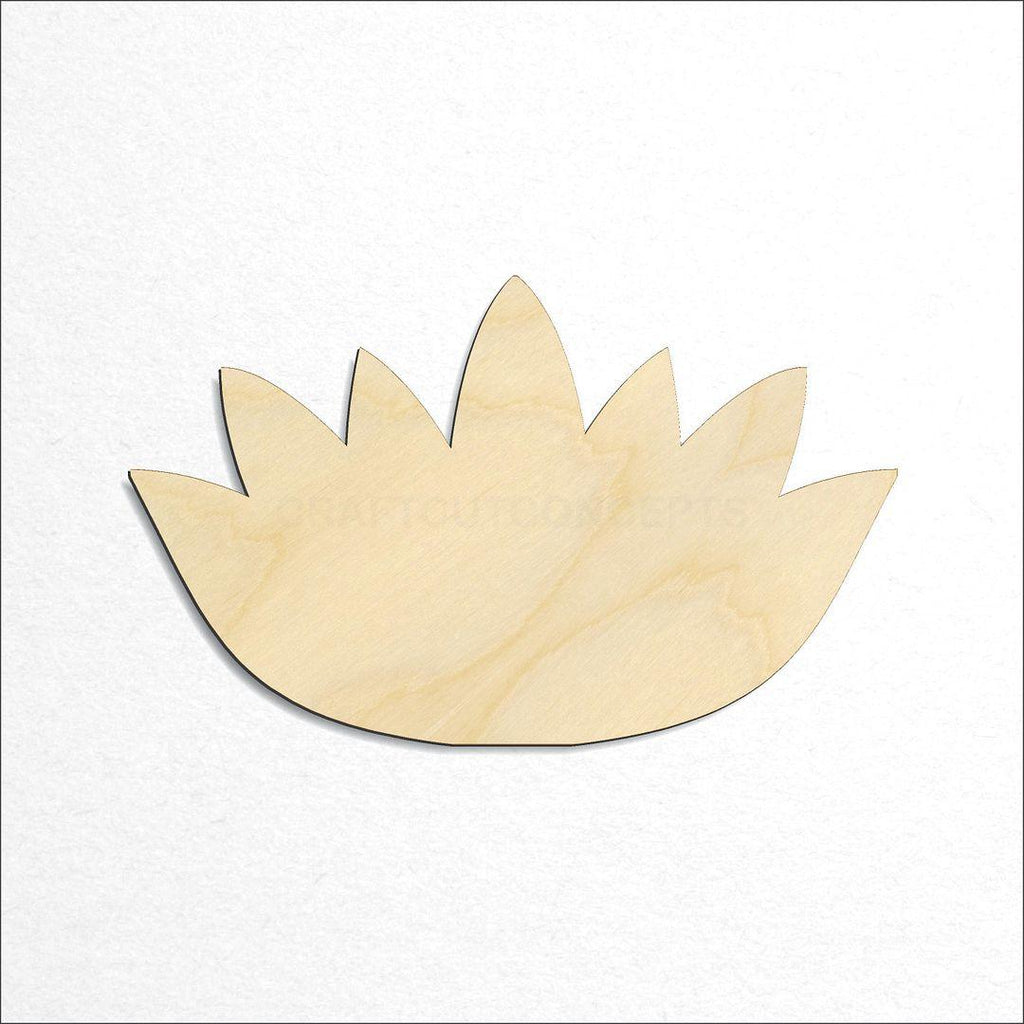 Wooden Lotus Flower craft shape available in sizes of 1 inch and up