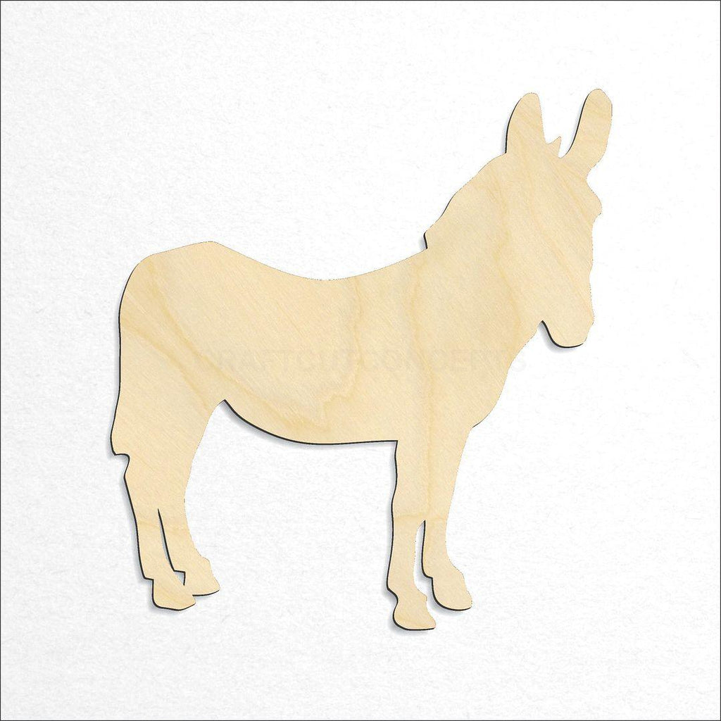 Wooden Mule Donkey craft shape available in sizes of 2 inch and up