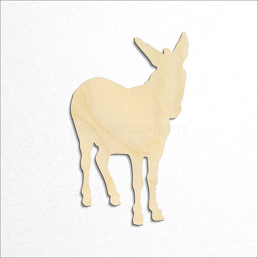 Wooden Mule Donkey craft shape available in sizes of 2 inch and up