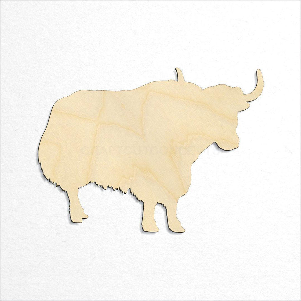 Wooden Yak craft shape available in sizes of 2 inch and up