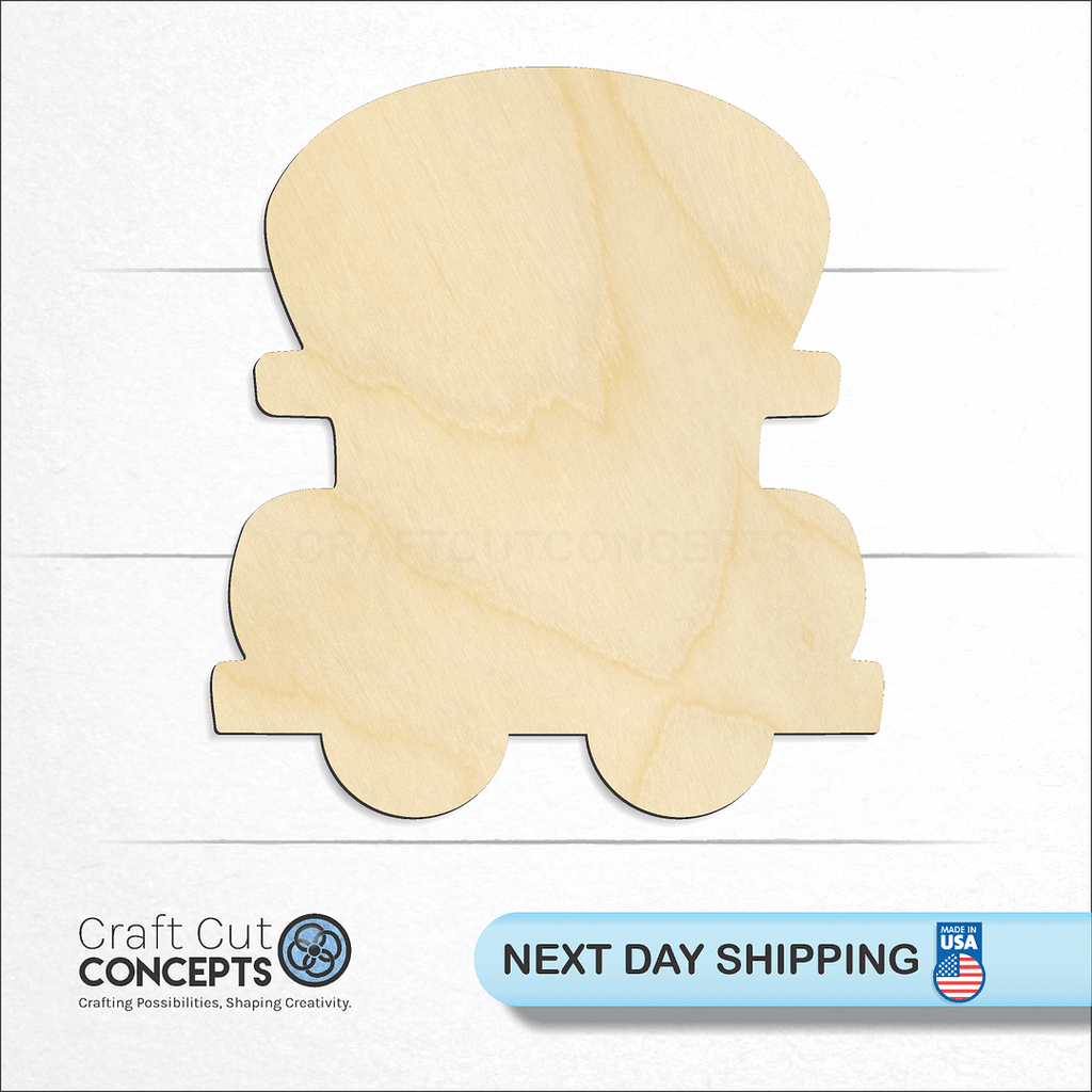 Craft Cut Concepts logo and next day shipping banner with an unfinished wood Front Vintage Truck craft shape and blank