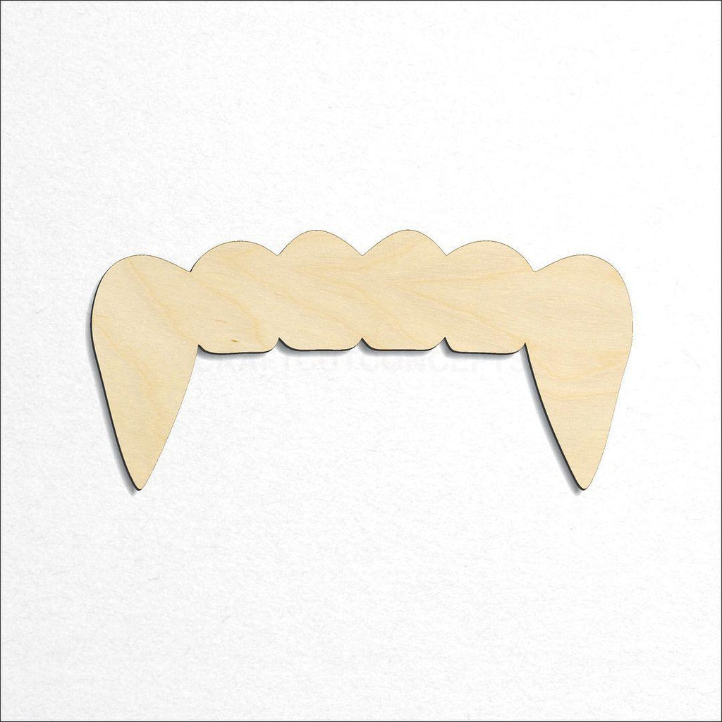 Wooden Vampire Teeth craft shape available in sizes of 1 inch and up