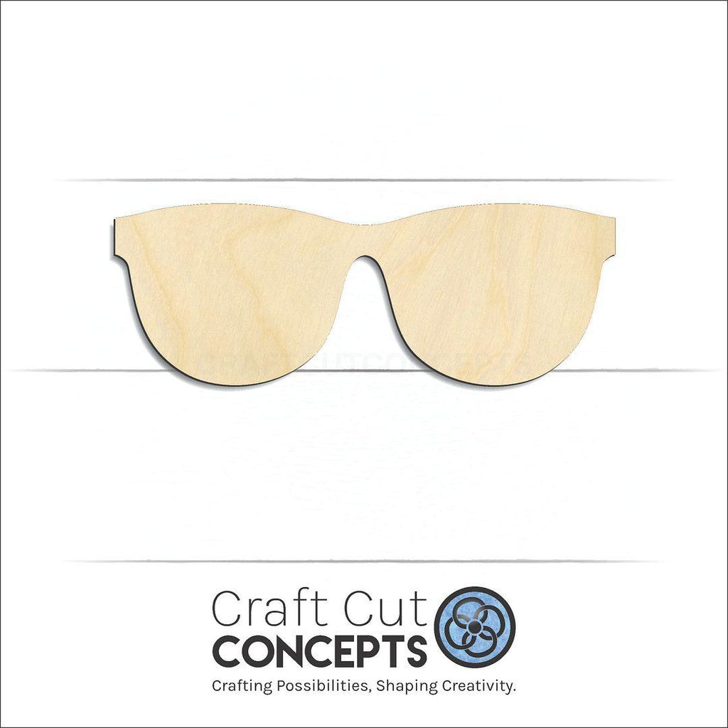 Craft Cut Concepts Logo under a wood Sun Glasses craft shape and blank