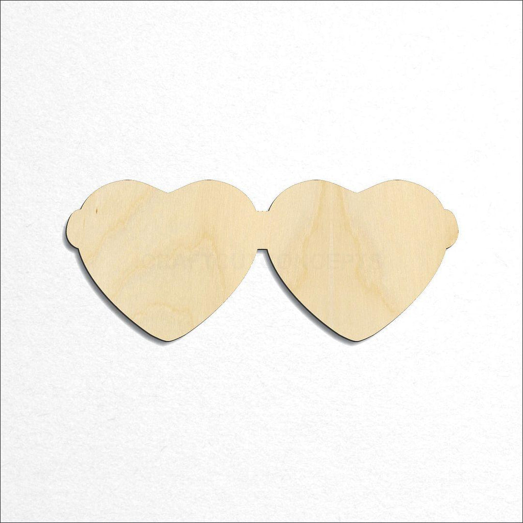 Wooden Heart Glasses craft shape available in sizes of 2 inch and up