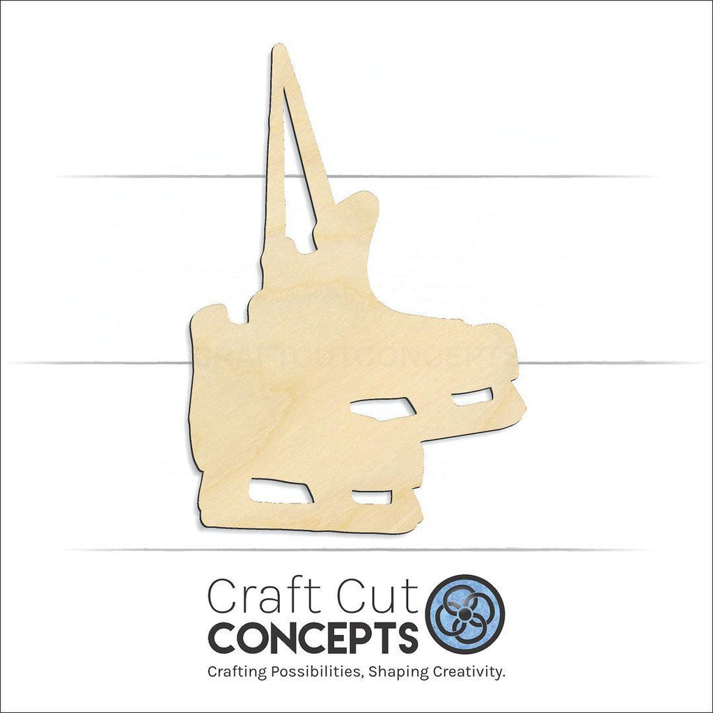 Craft Cut Concepts Logo under a wood Pair of Hockey Skates craft shape and blank