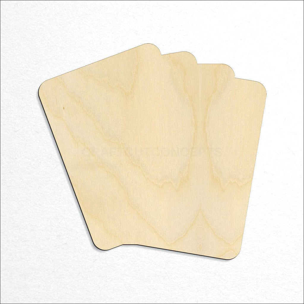 Wooden Folded Playing Cards craft shape available in sizes of 1 inch and up