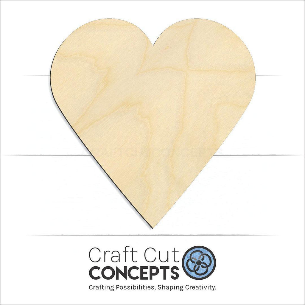 Craft Cut Concepts Logo under a wood Cards - Heart craft shape and blank