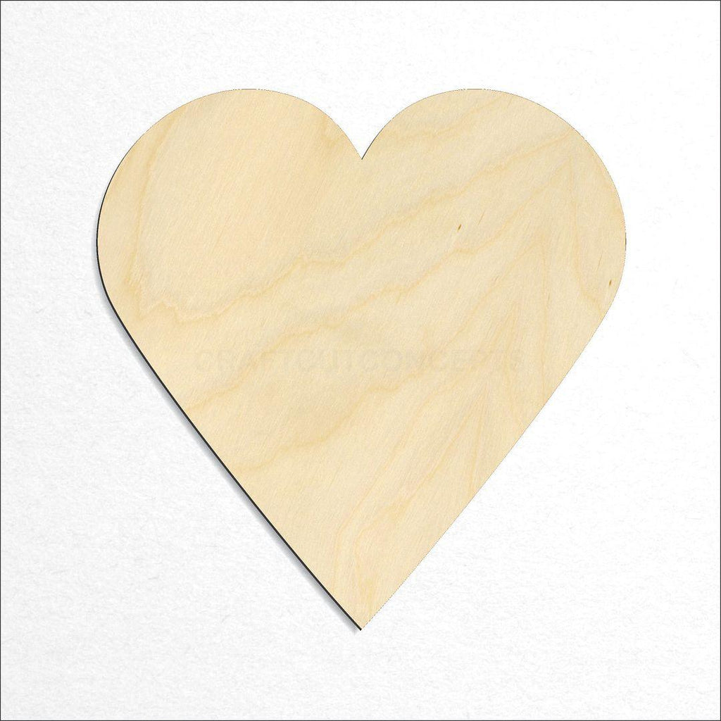 Wooden Cards - Heart craft shape available in sizes of 1 inch and up