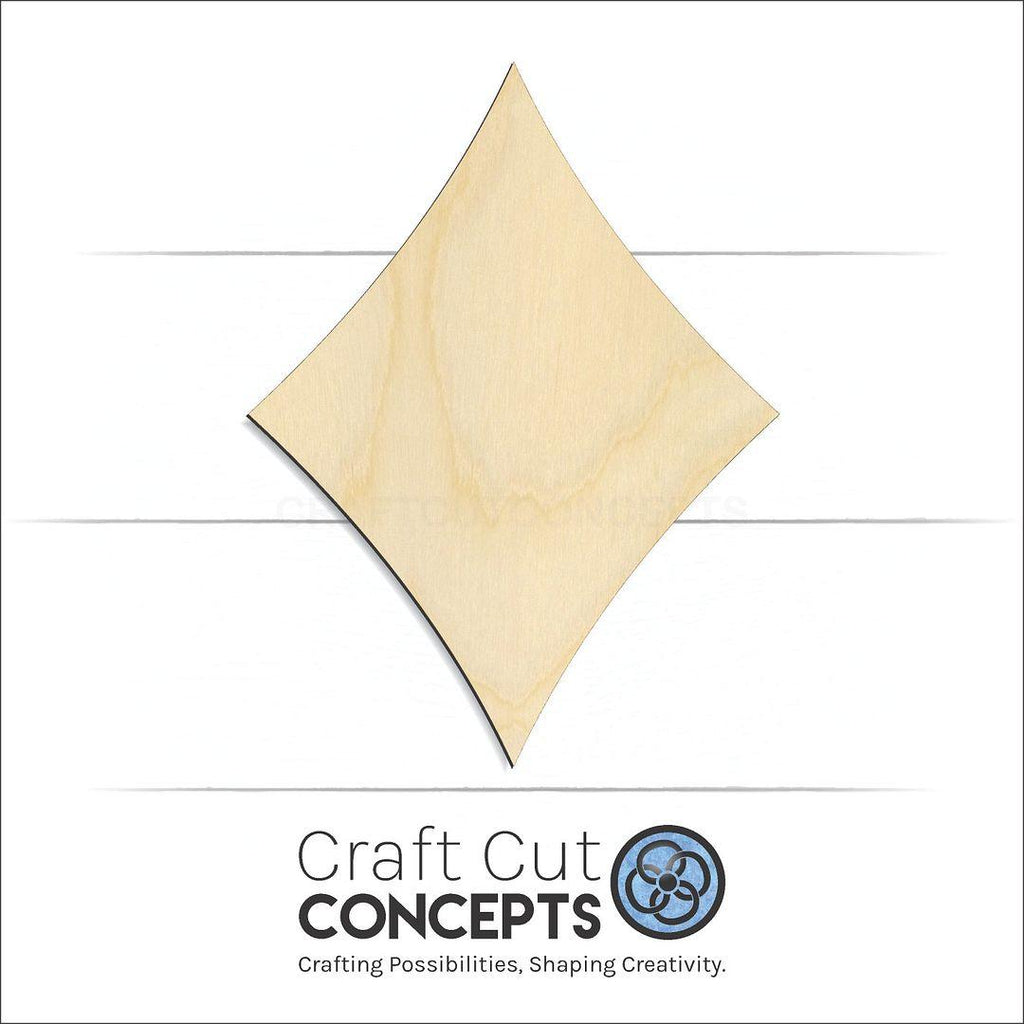 Craft Cut Concepts Logo under a wood Cards - Diamond craft shape and blank