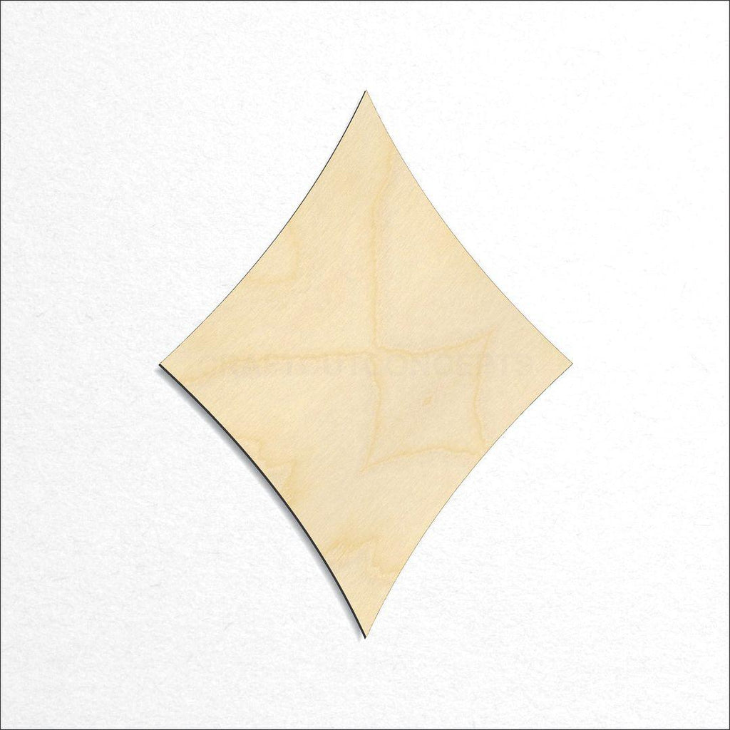Wooden Cards - Diamond craft shape available in sizes of 1 inch and up