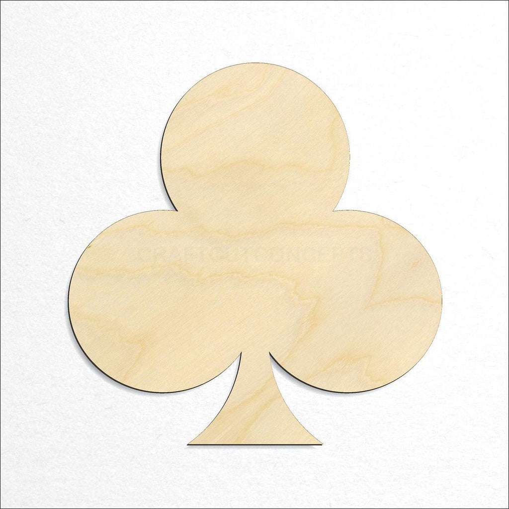 Wooden Cards - Club craft shape available in sizes of 1 inch and up