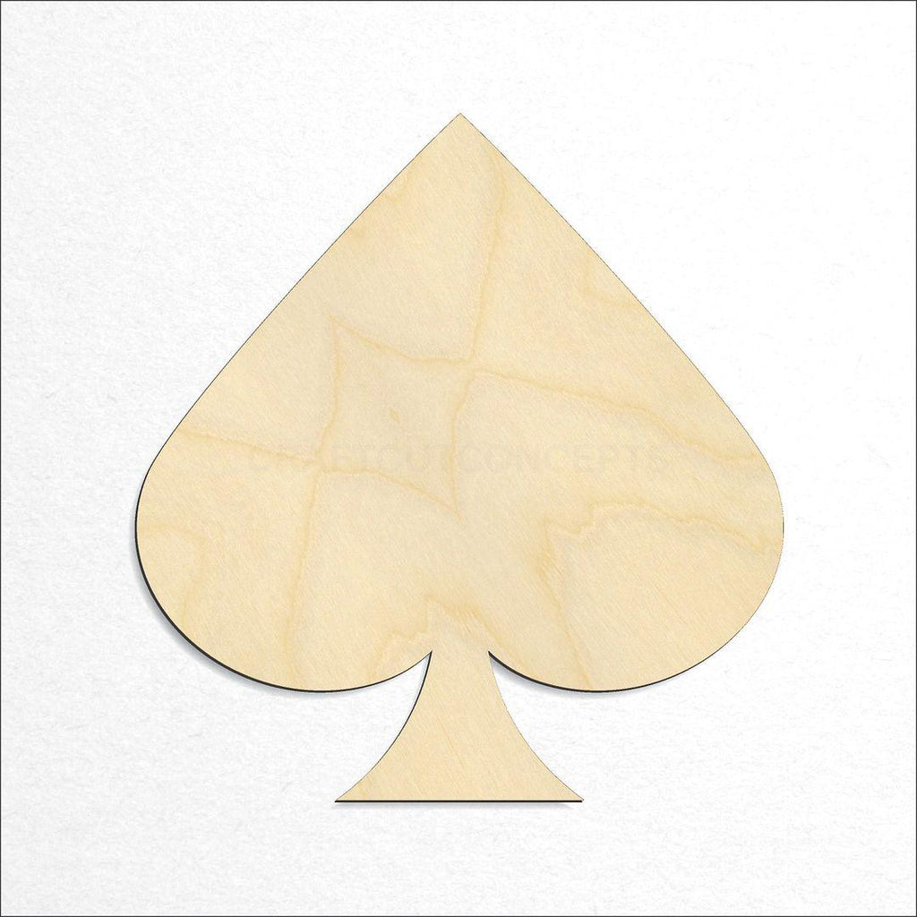 Wooden Cards - Spade craft shape available in sizes of 1 inch and up