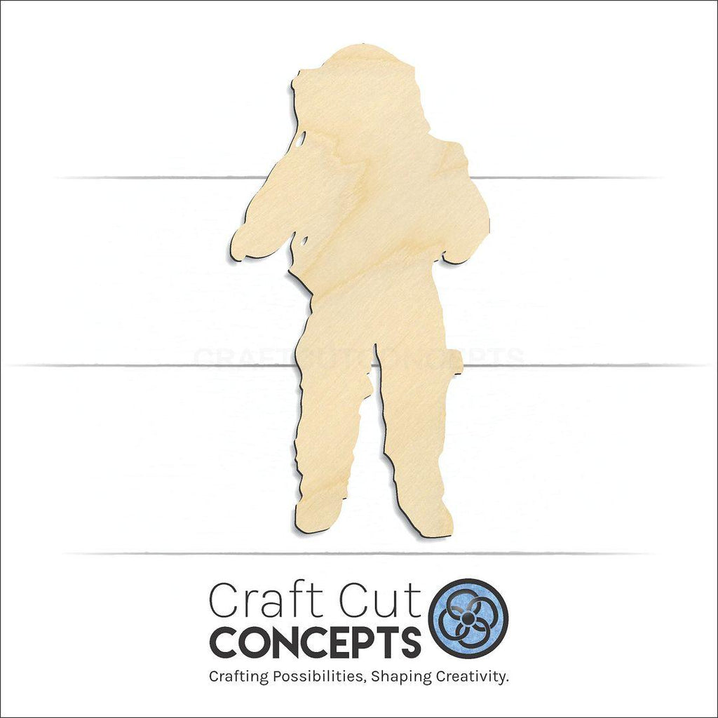 Craft Cut Concepts Logo under a wood Astronaut craft shape and blank