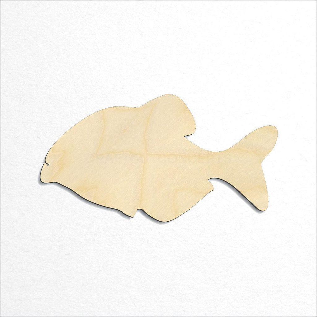 Wooden Piranha craft shape available in sizes of 2 inch and up
