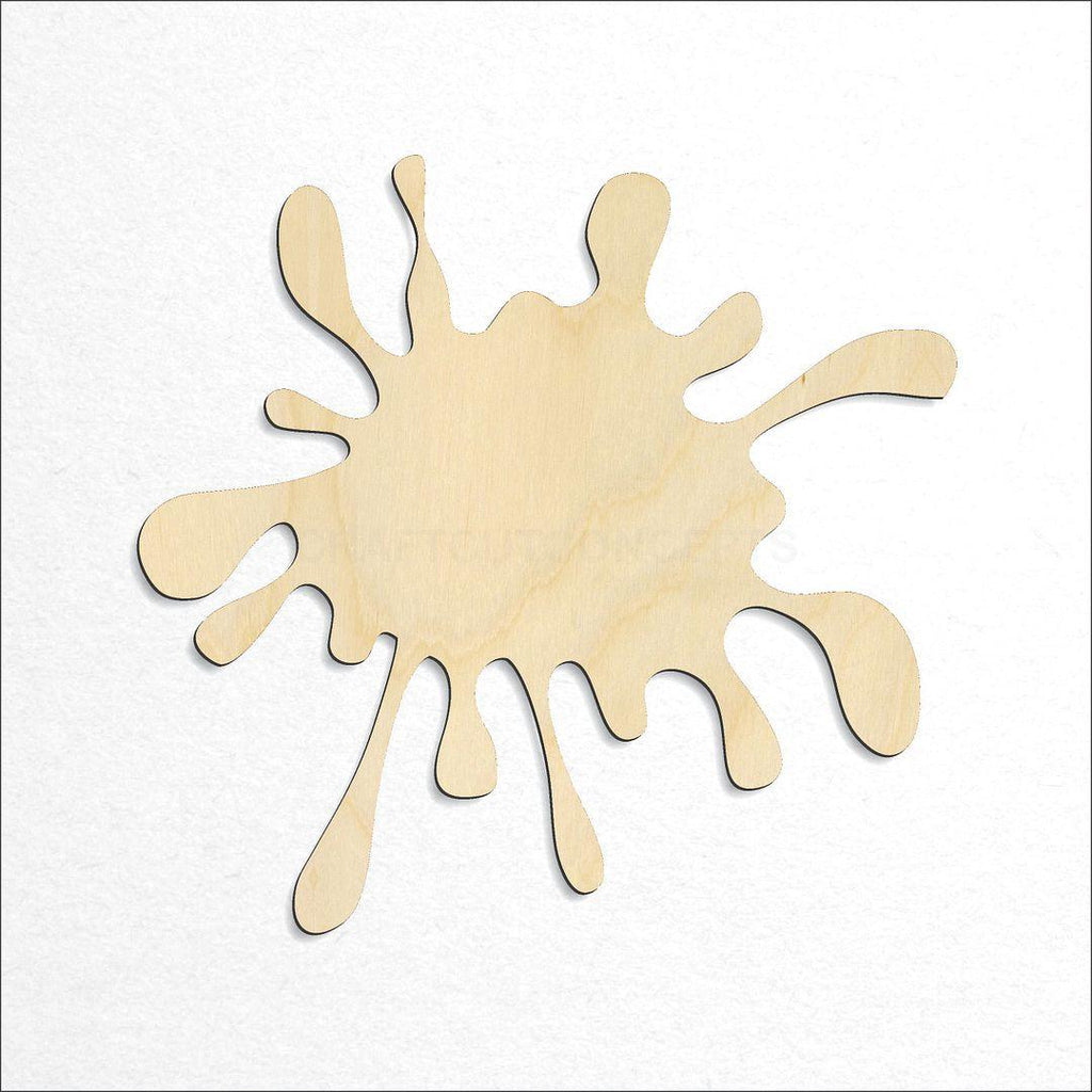 Wooden Paint Splatter craft shape available in sizes of 1 inch and up