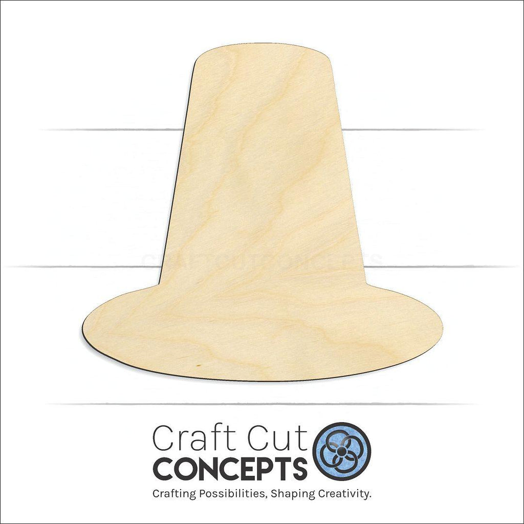 Craft Cut Concepts Logo under a wood Pilgram Hat craft shape and blank