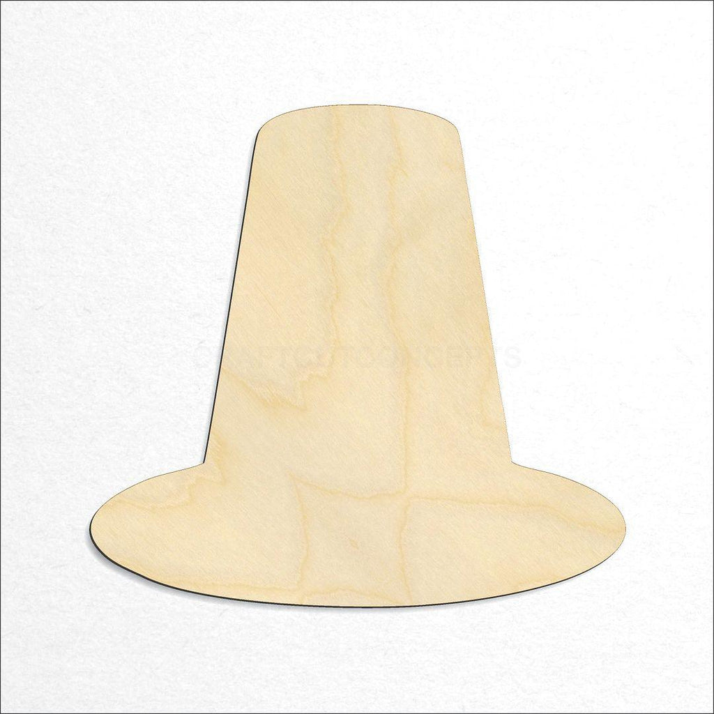 Wooden Pilgram Hat craft shape available in sizes of 1 inch and up
