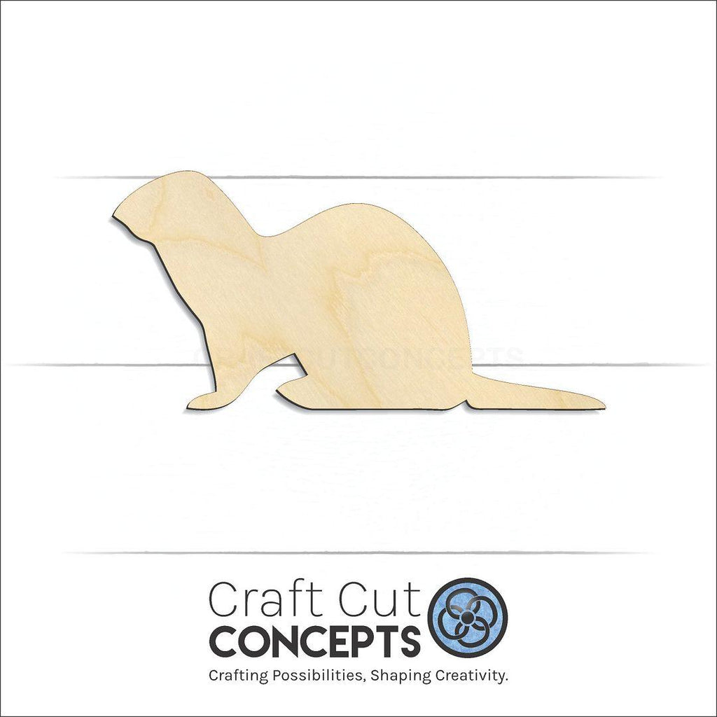 Craft Cut Concepts Logo under a wood Ferret craft shape and blank